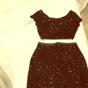 Express set Pencil skirt crop top